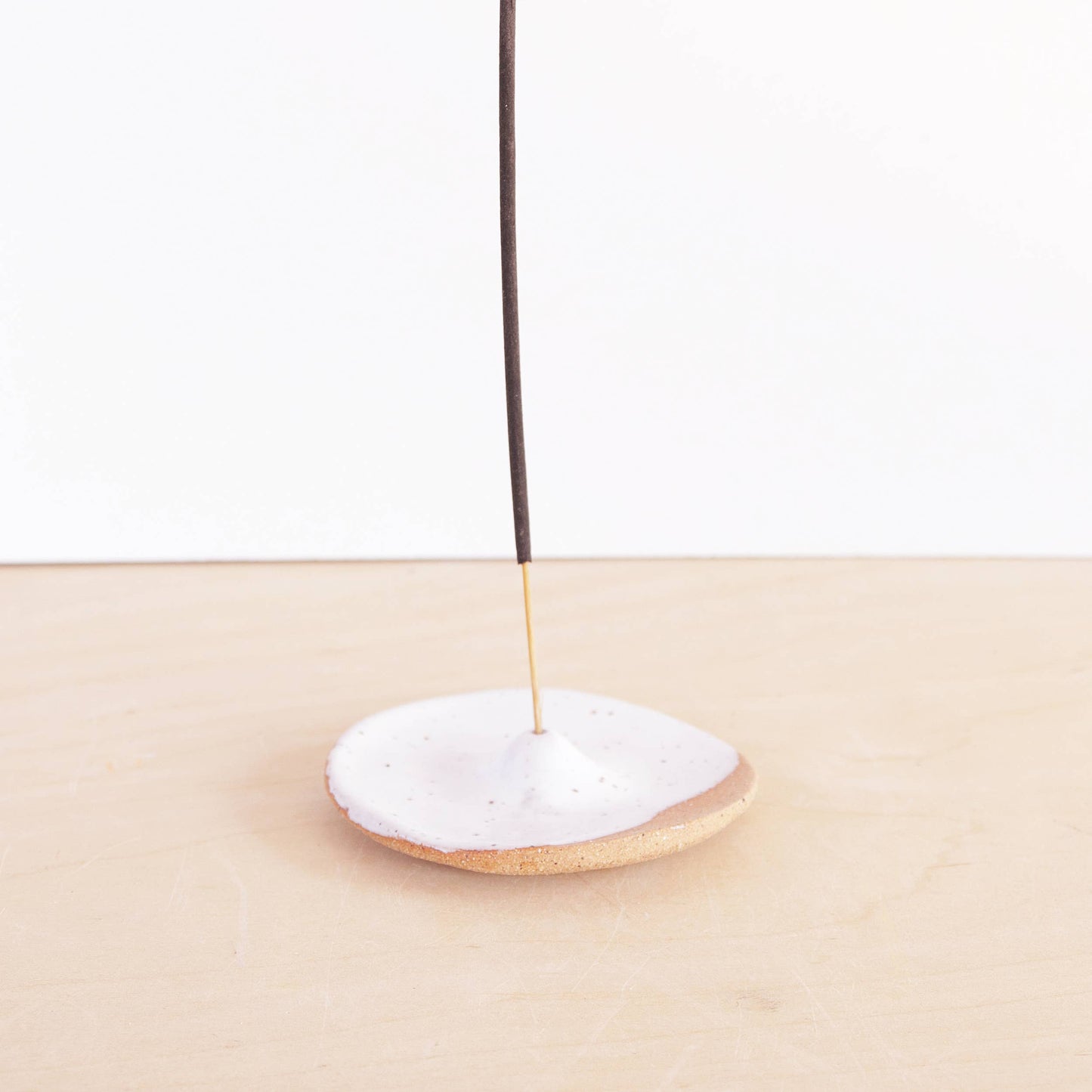 Ceramic Incense Holder - White Flow