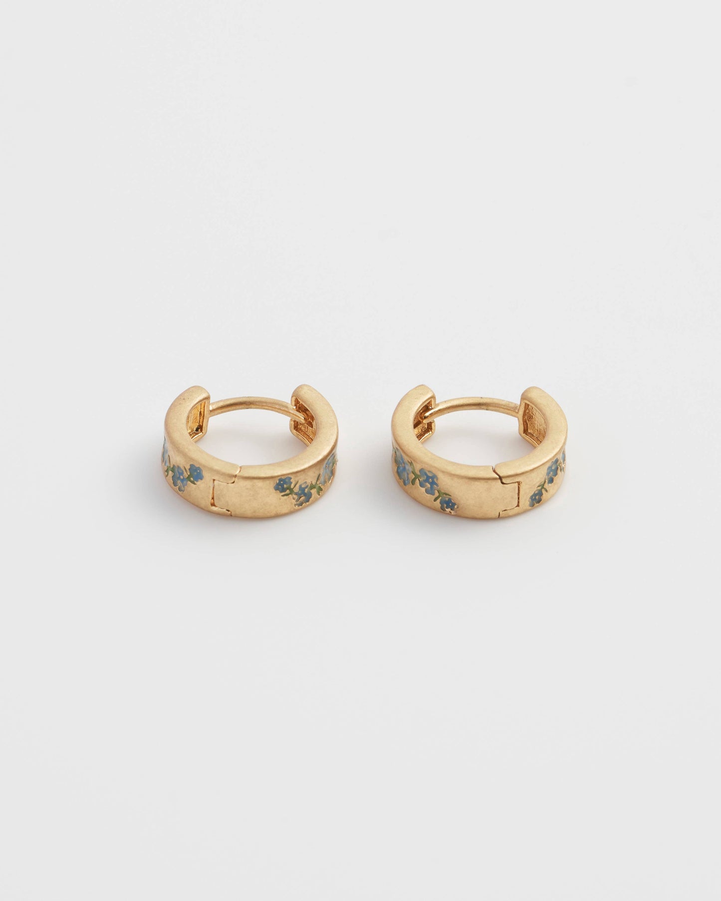 Forget-Me-Not Mini Hoops, Gold