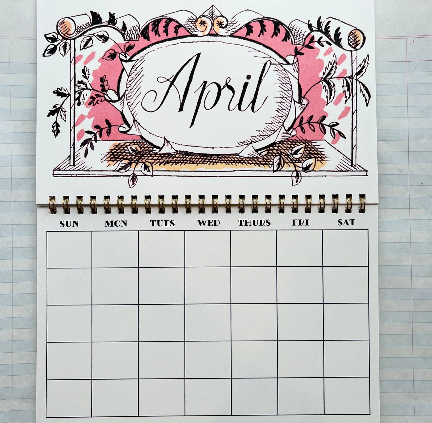Parcel Perpetual Monthly Calendar