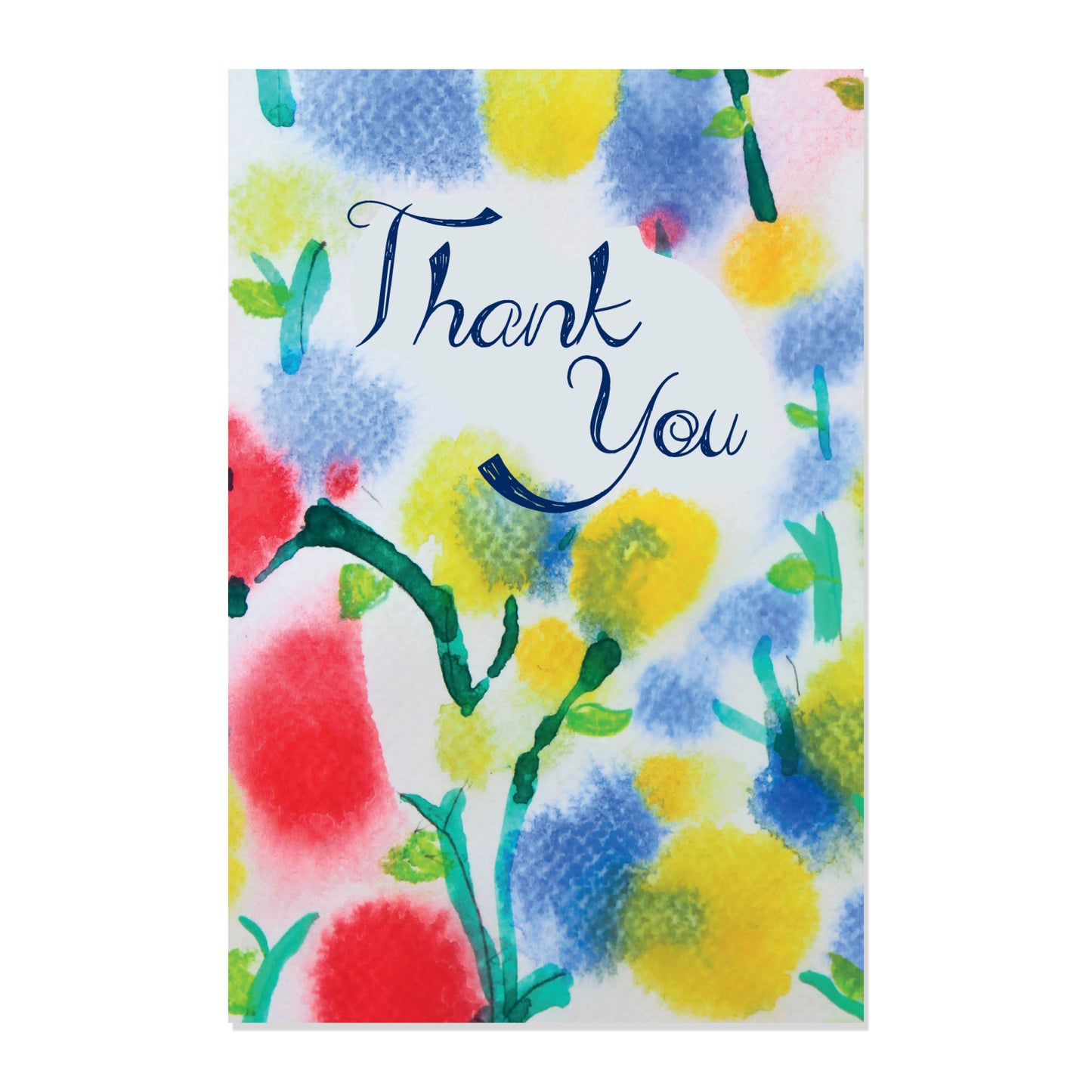 16 Thank You Cards Watercolor Flowers