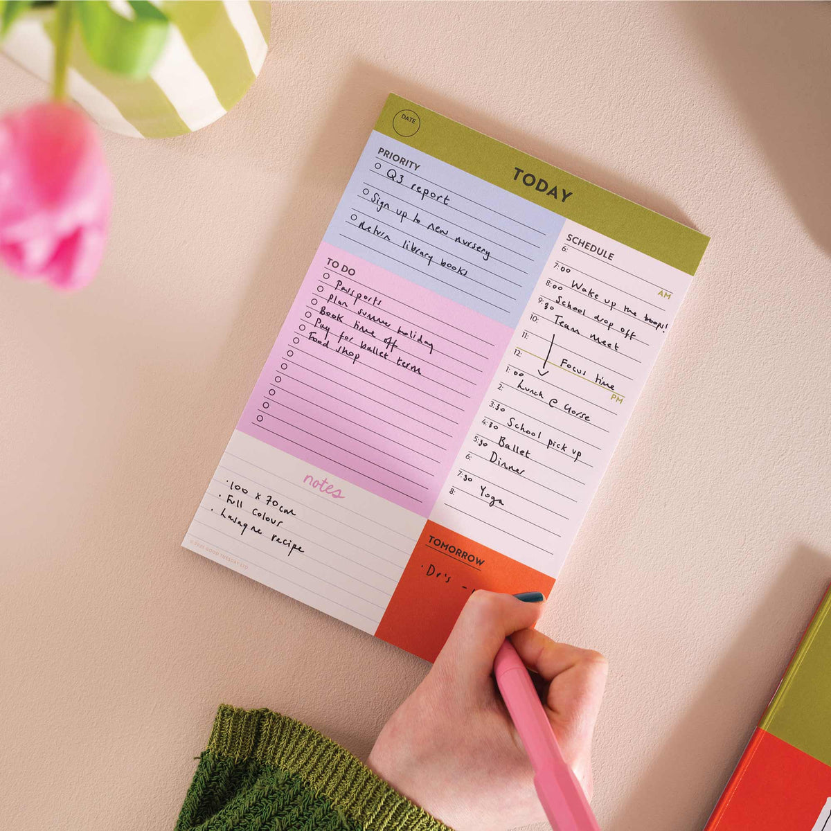 A5 Daily Planner Pad-  Block My Life