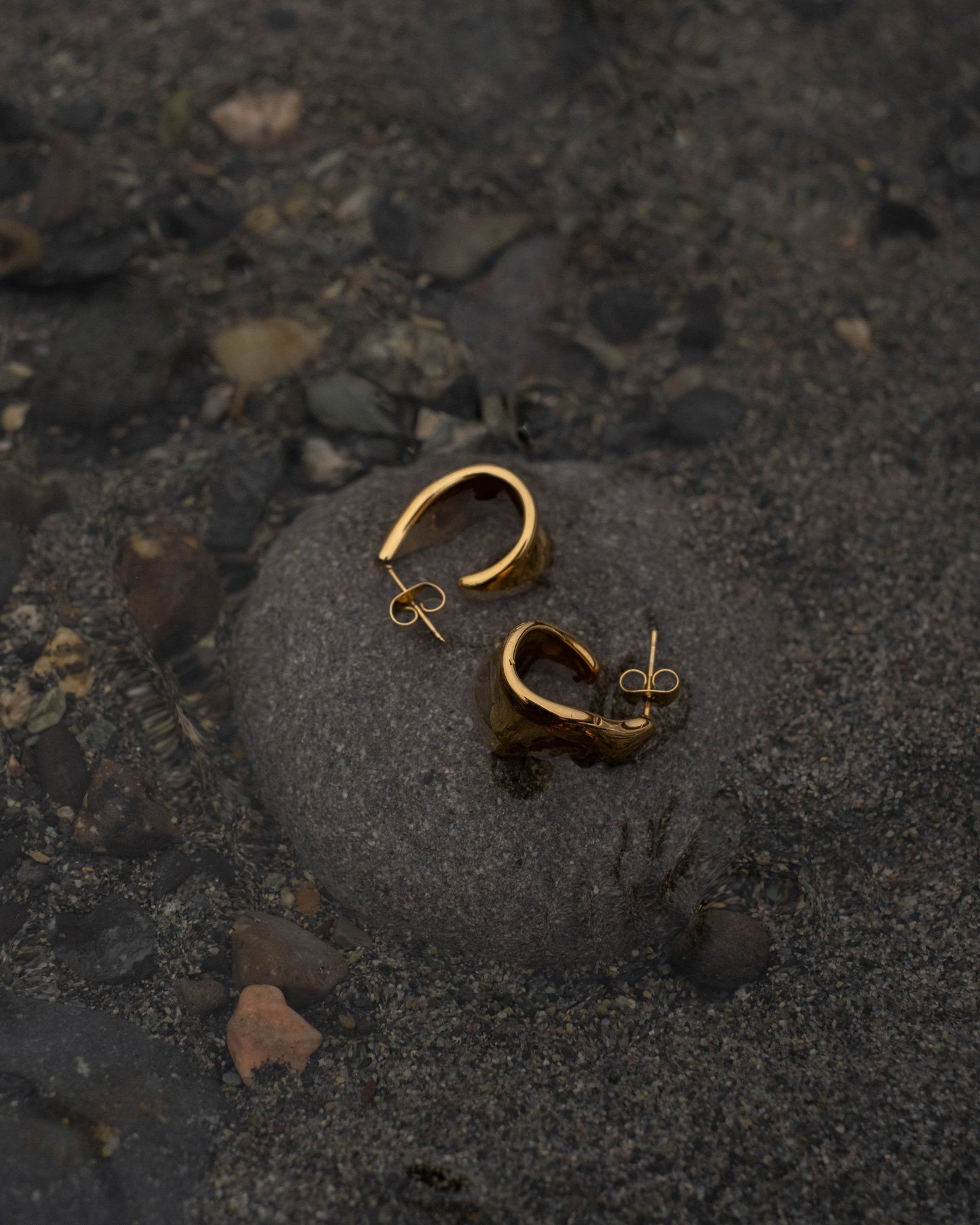 Gold -  Chunky Organic Hoops