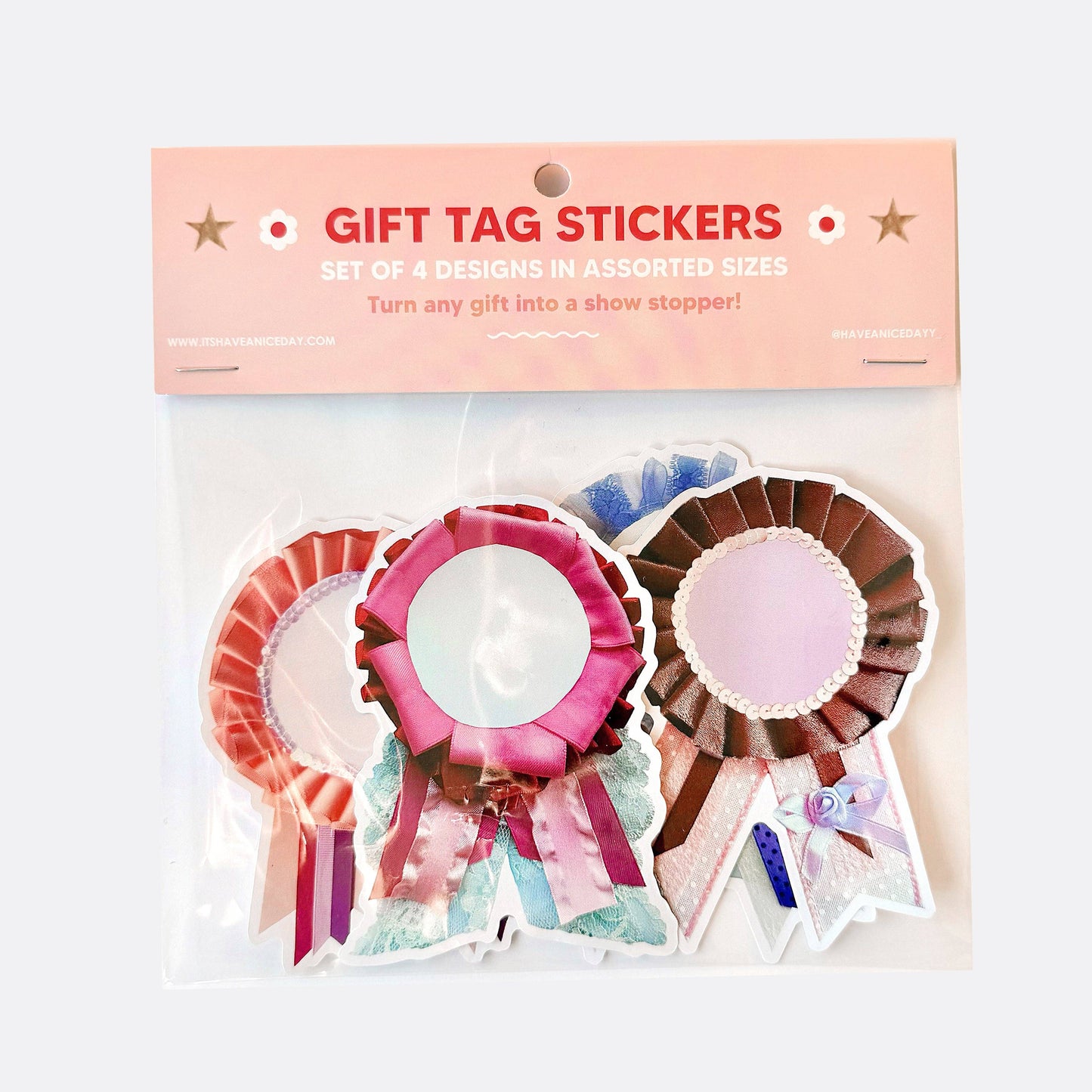 Gift Tag Stickers - Award Ribbon