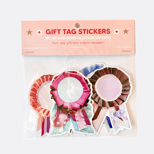Gift Tag Stickers - Award Ribbon