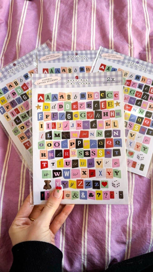 Letter Stickers (2 Sheets)