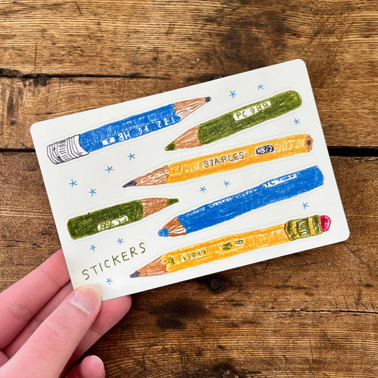 Sticker Sheet - Little Pencils