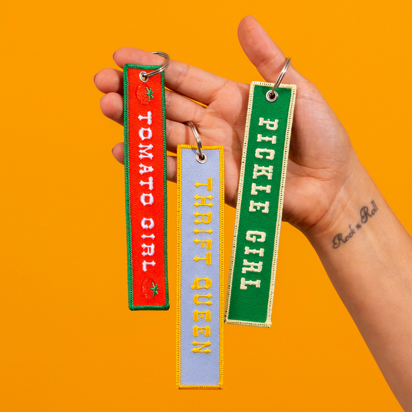 Thrift Queen - Embroidered Keychain
