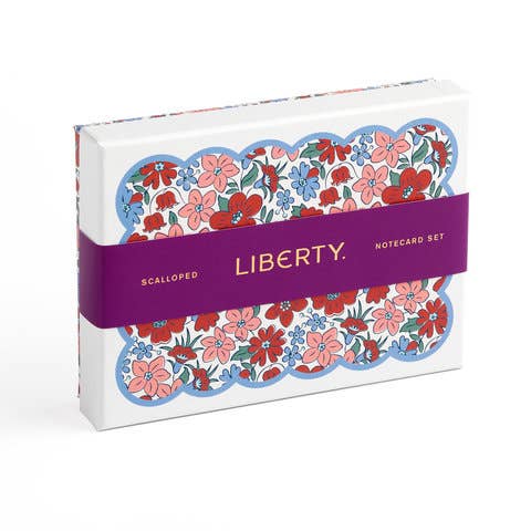 Liberty Scalloped Shaped Notecard Set
