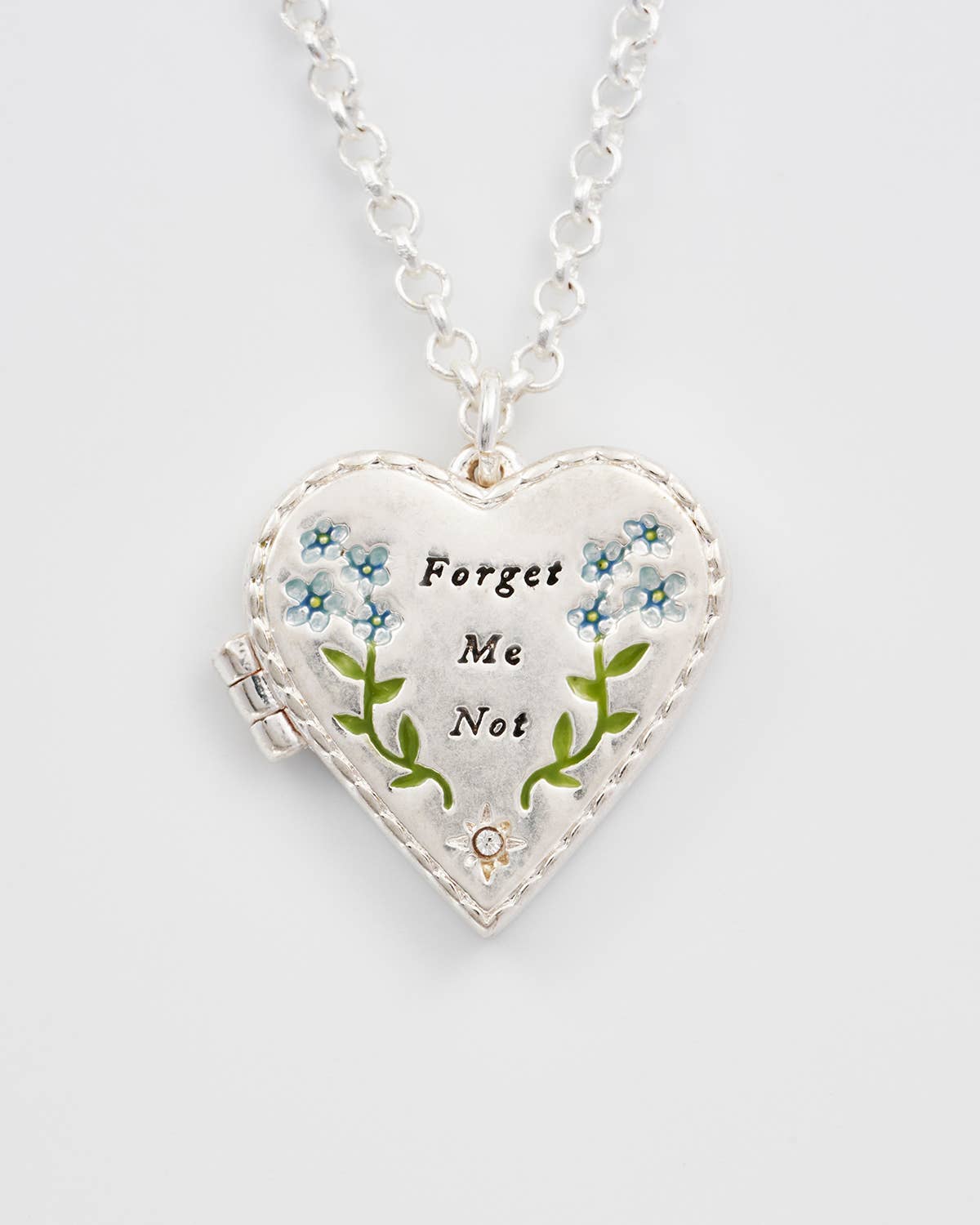 Floral Heart - Silver Locket Necklace