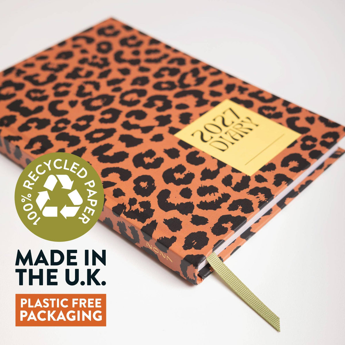 2027 Diary - A5 Hardcover Weekly, Leopard