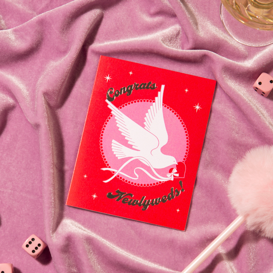 Congrats Newlyweds Dove – Foil Wedding ✿ Love Card