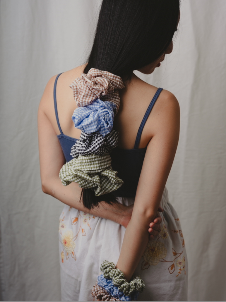 Gingham Scrunchies