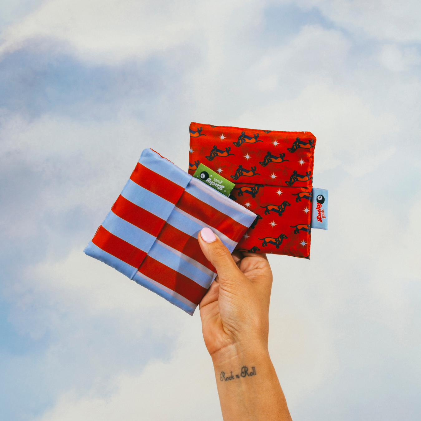 Weiner Dog Starburst Pattern - Foldable Nylon Tote