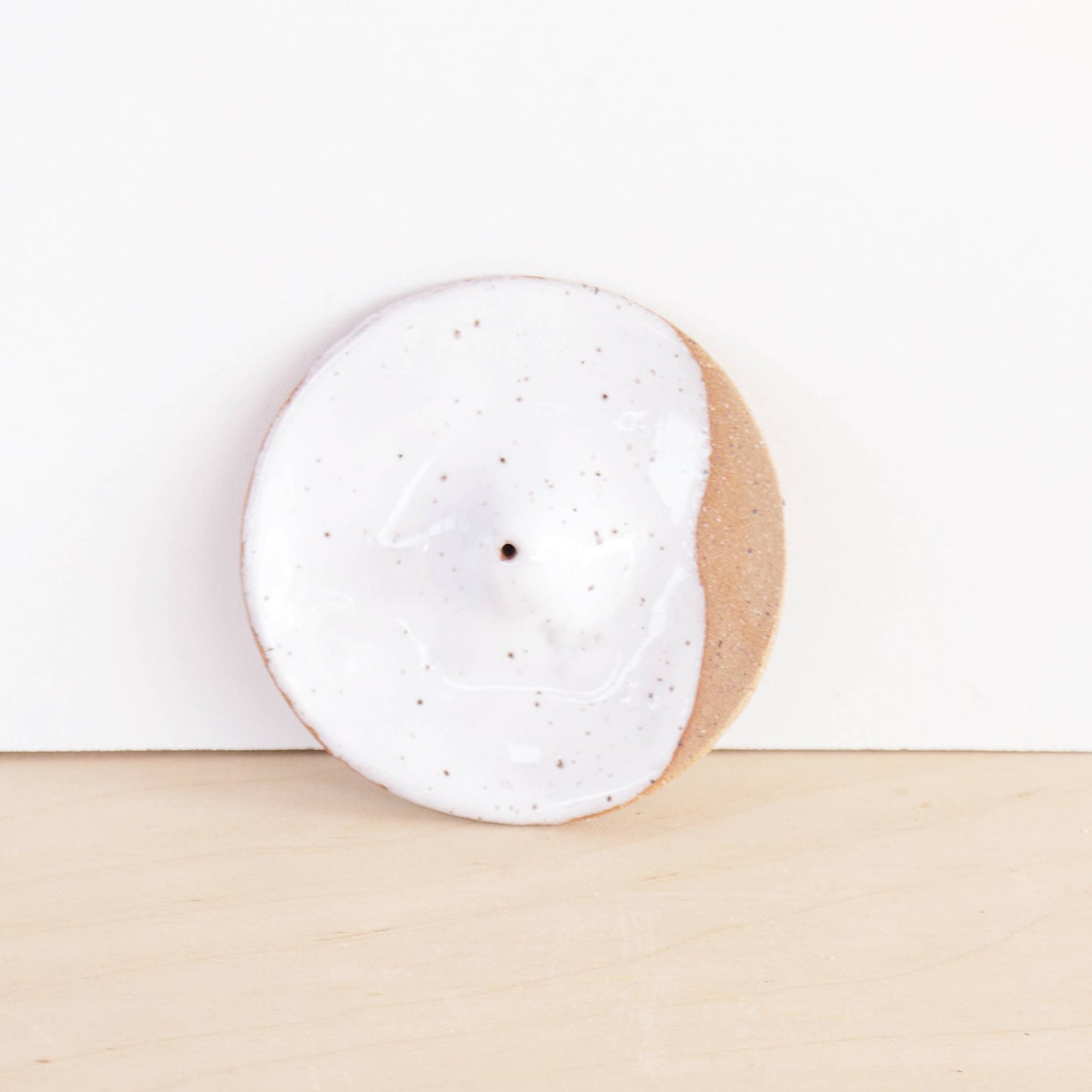 Ceramic Incense Holder - White Flow