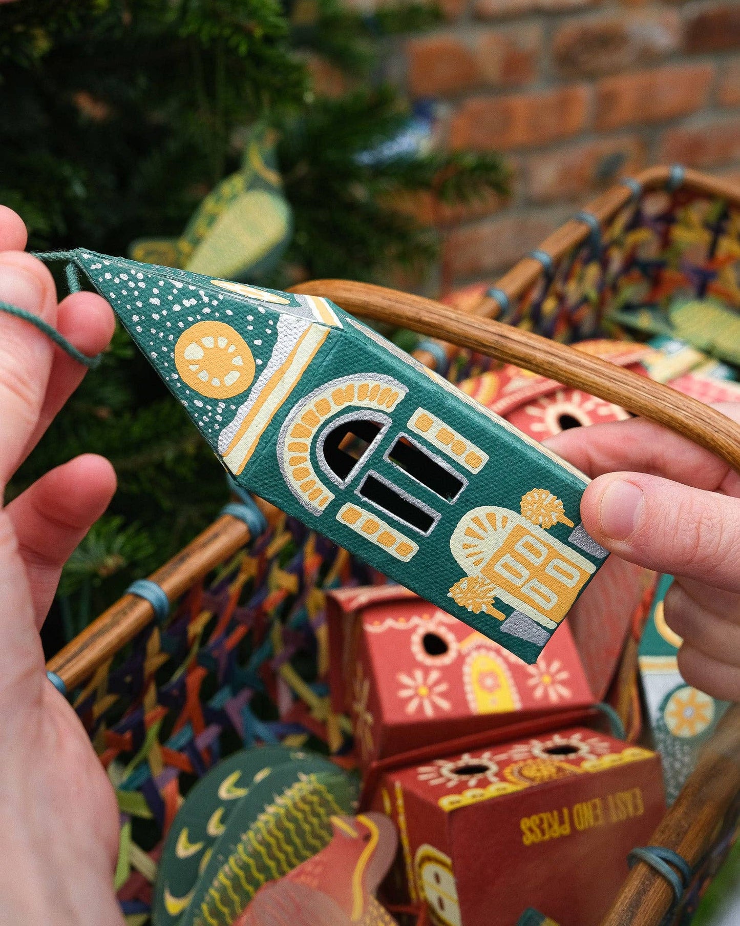 Winter Steeple Screen-Printed Board Ornament