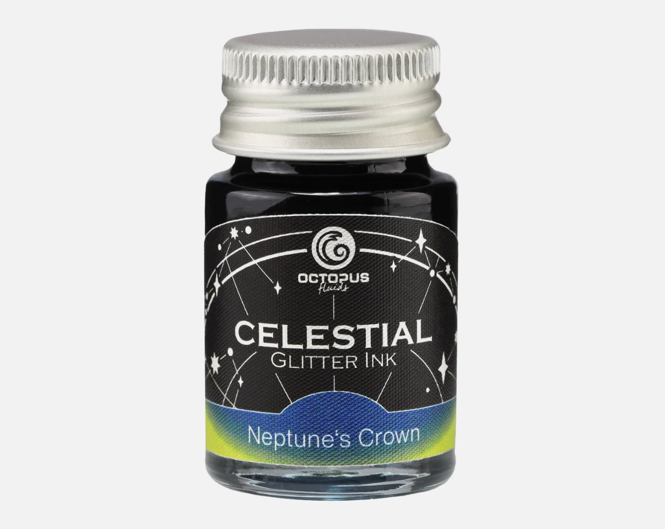 Celestial Glitter Ink, Neptune’s Crown (Blue/Gold)