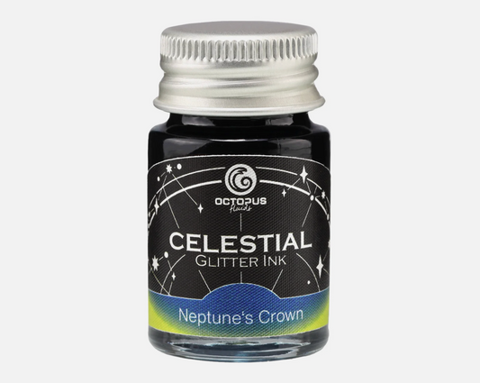 Celestial Glitter Ink, Neptune’s Crown (Blue/Gold)