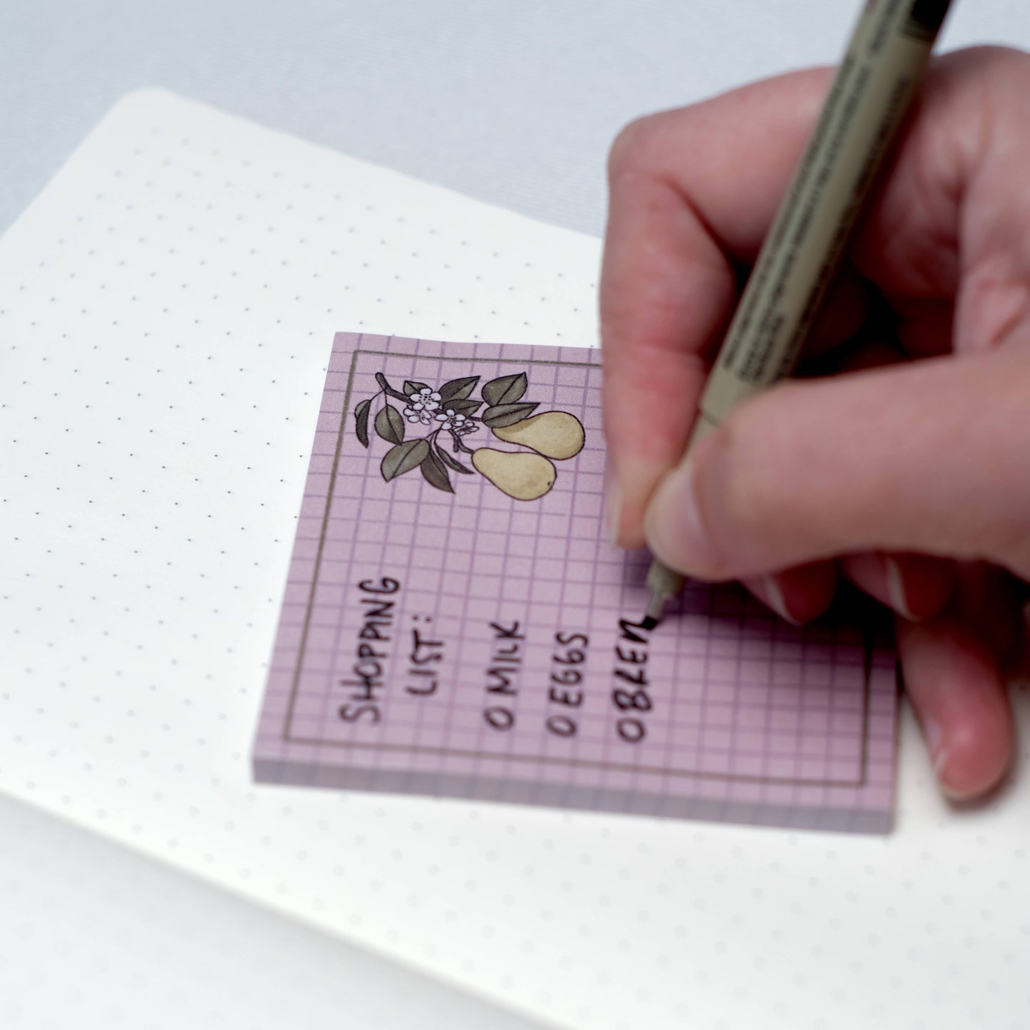 Sticky Notes - Checkered Pear