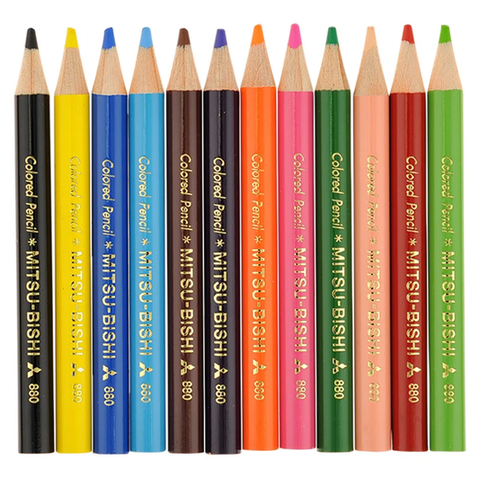 Uni Coloured Pencil Mini (12 Piece Set)
