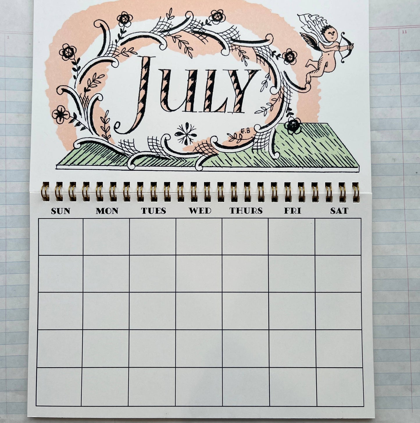 Parcel Perpetual Monthly Calendar