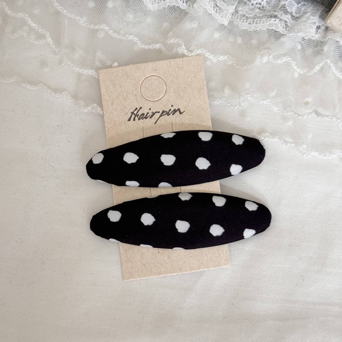Oval Polka Dot Snap - Hair Clip Set