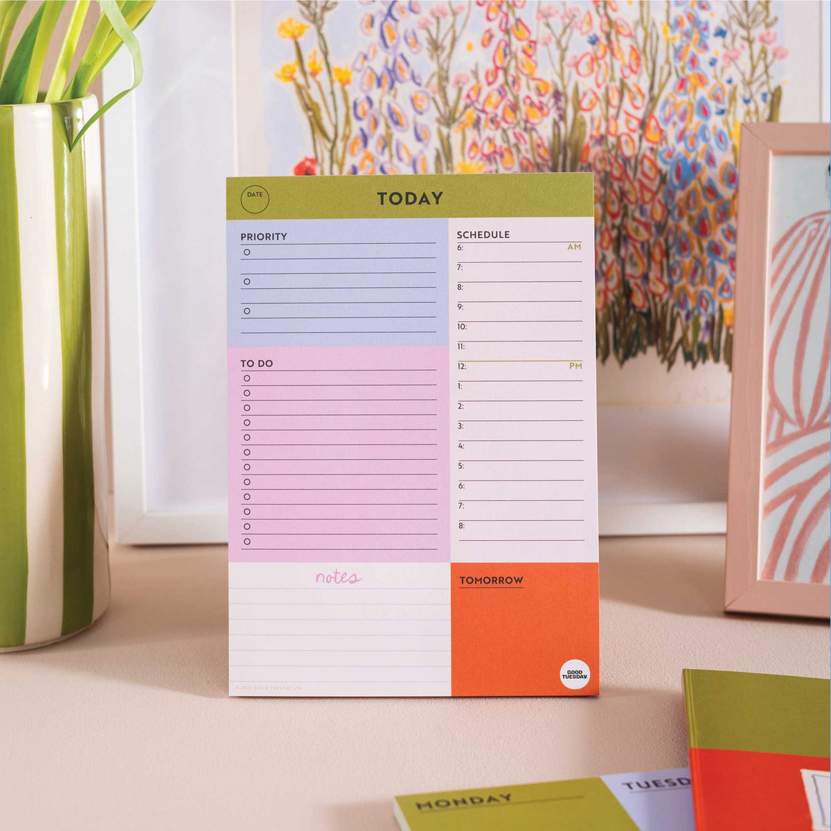 A5 Daily Planner Pad-  Block My Life
