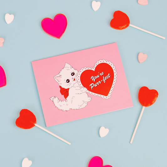 You're Purr-fect - Valentine's Day Card
