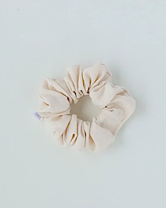 Cream Linen Scrunchie - Classic