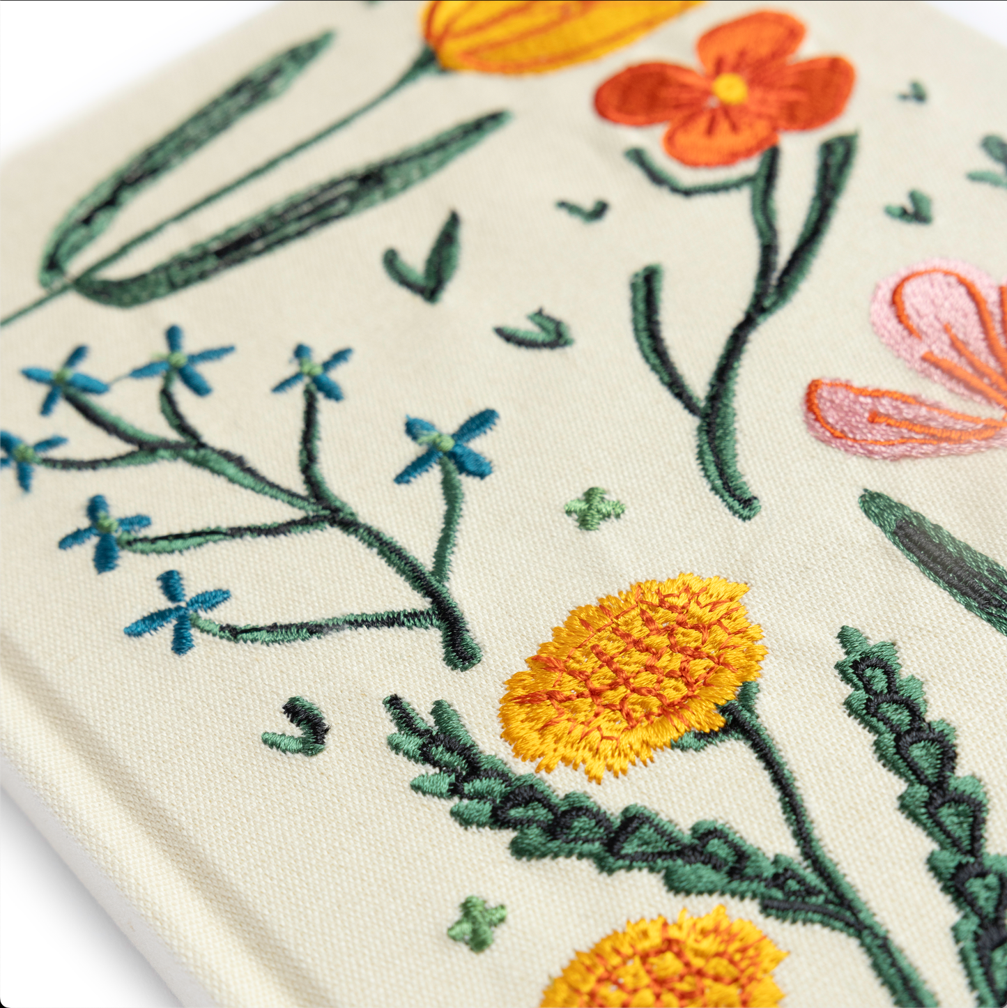 Embroidered Blank Page Journal - Floral