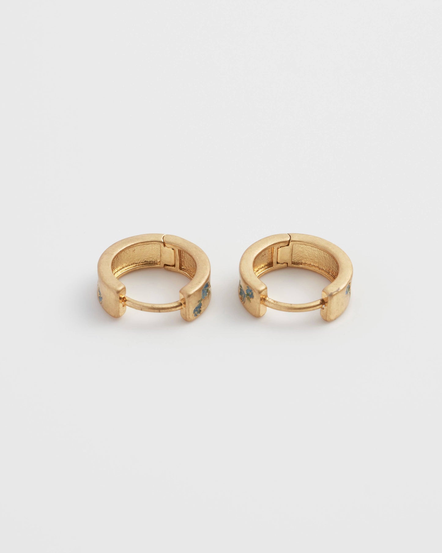 Forget-Me-Not Mini Hoops, Gold