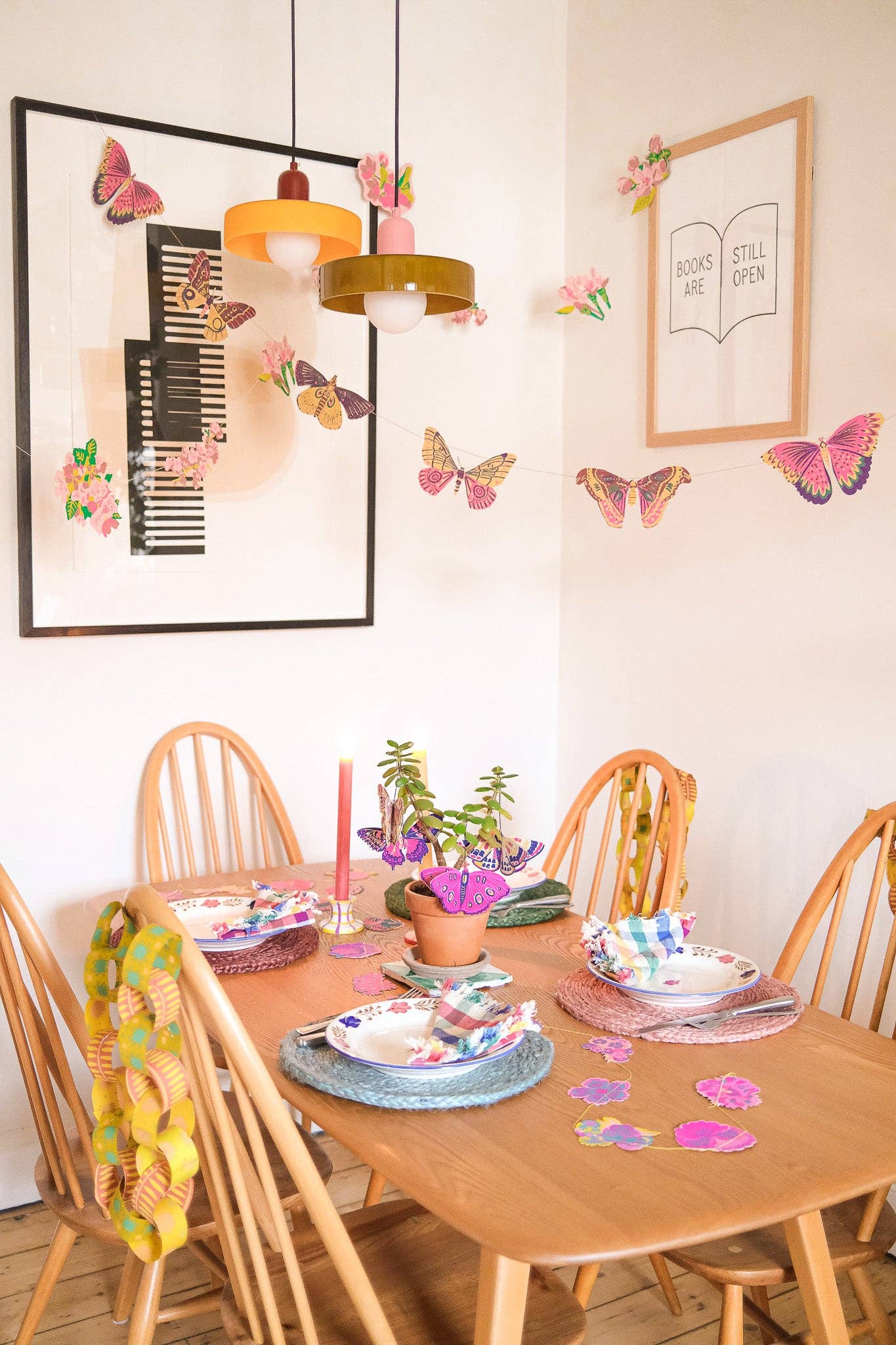 Colourful Butterflies - Sewn Garland