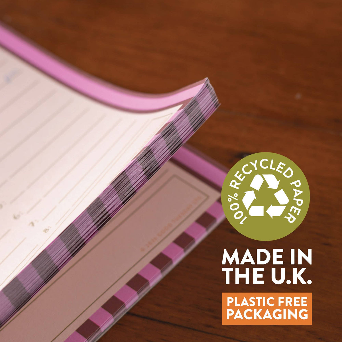 Daily Planner Pad A5 - Berry Stripe