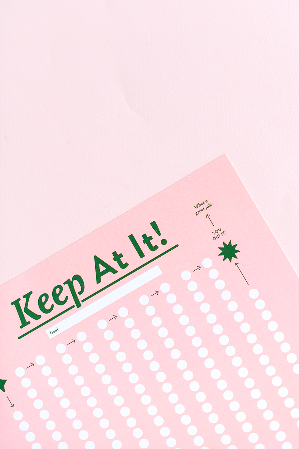 Habit Tracker Poster: Keep At It!