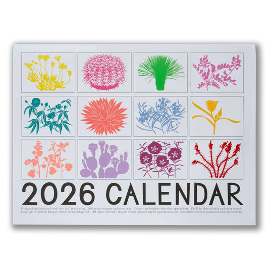 2026 Calendar - Desert Plants