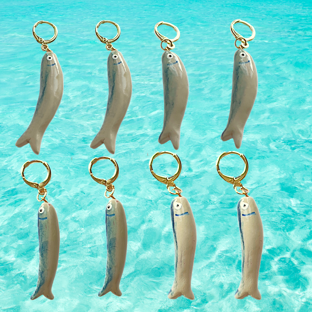 Blue Sardine Earrings