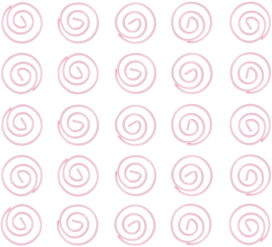 Circular Paper Clips - Baby Pink