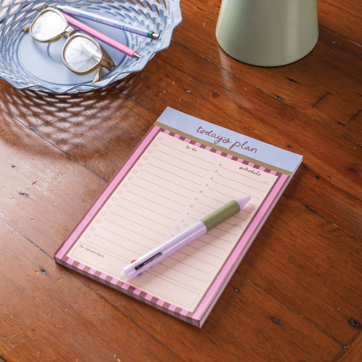 Daily Planner Pad A5 - Berry Stripe