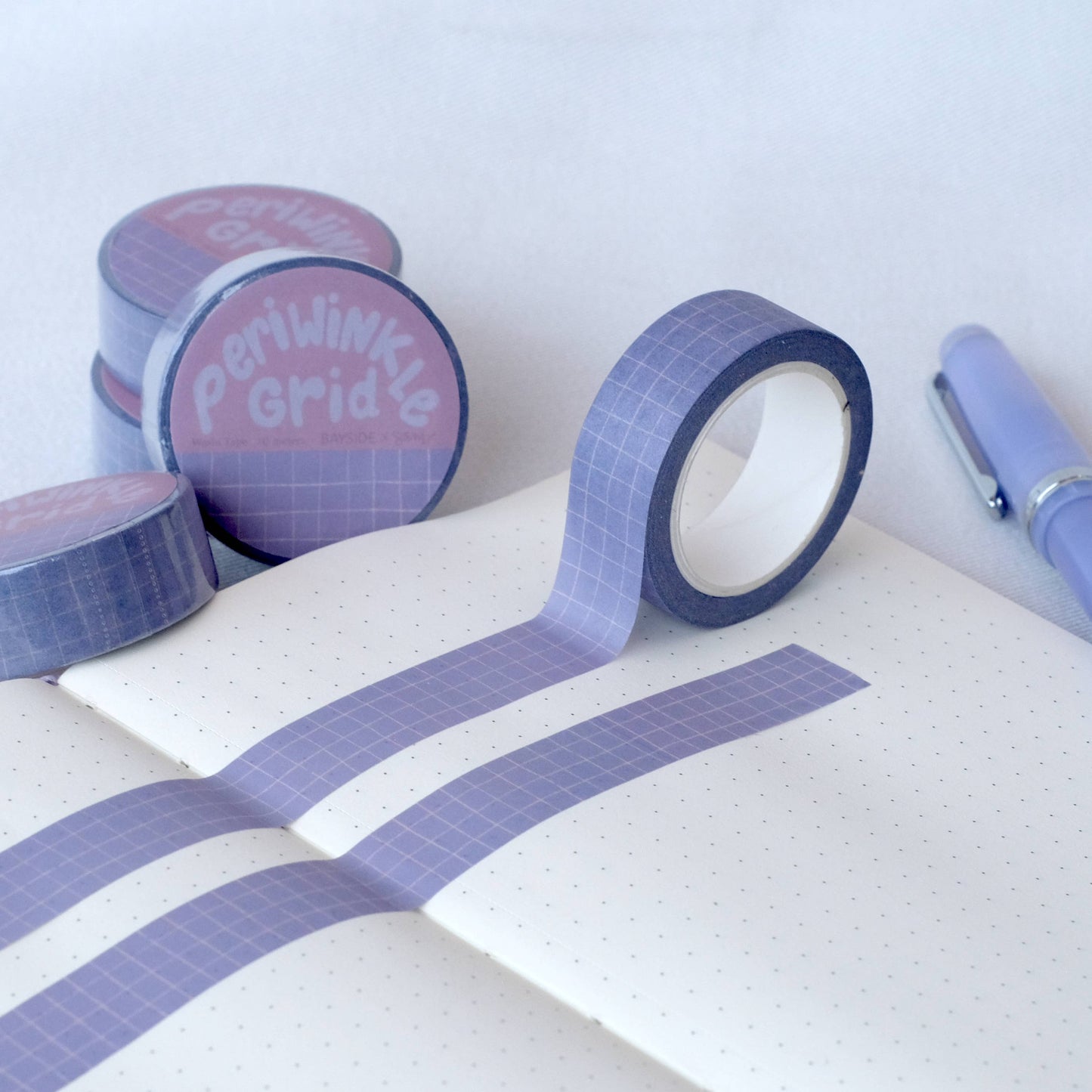 Periwinkle Grid - Washi Tape Roll