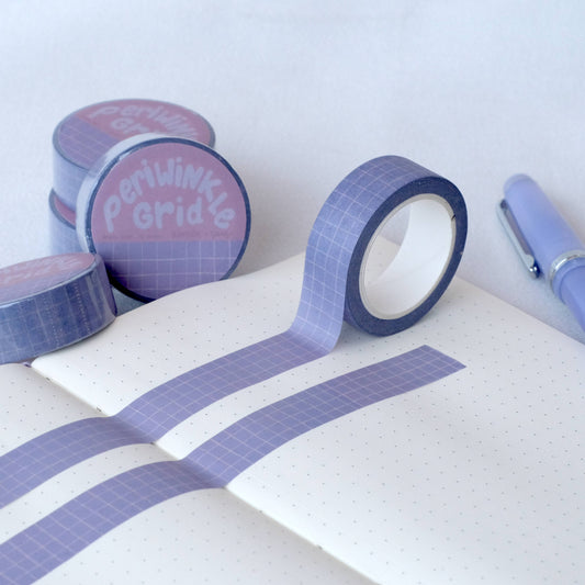 Periwinkle Grid - Washi Tape Roll