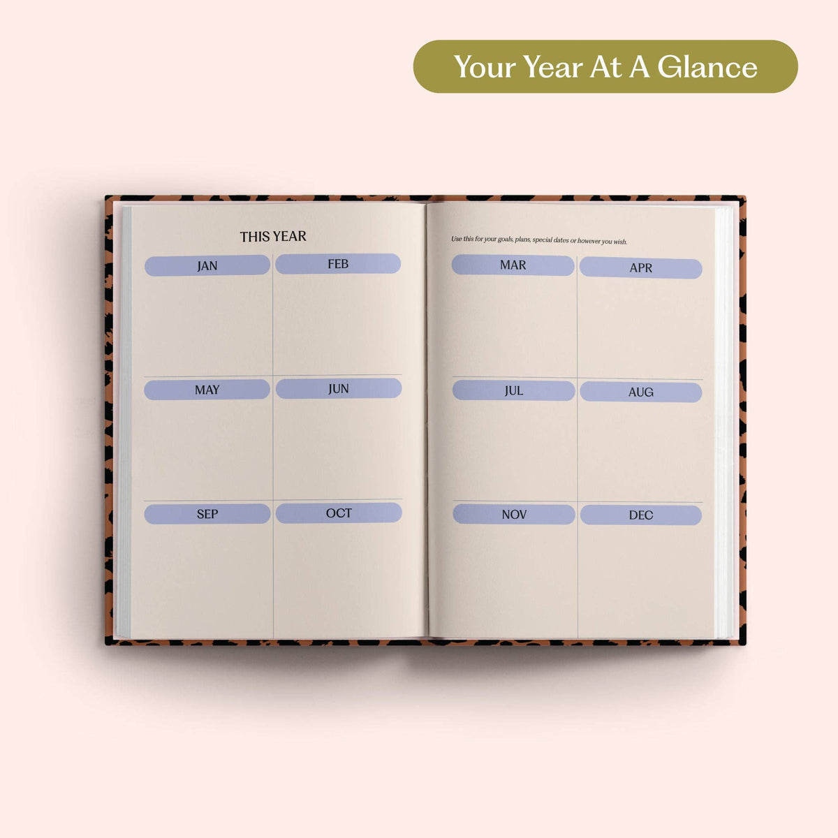 2027 Diary - A5 Hardcover Weekly, Leopard