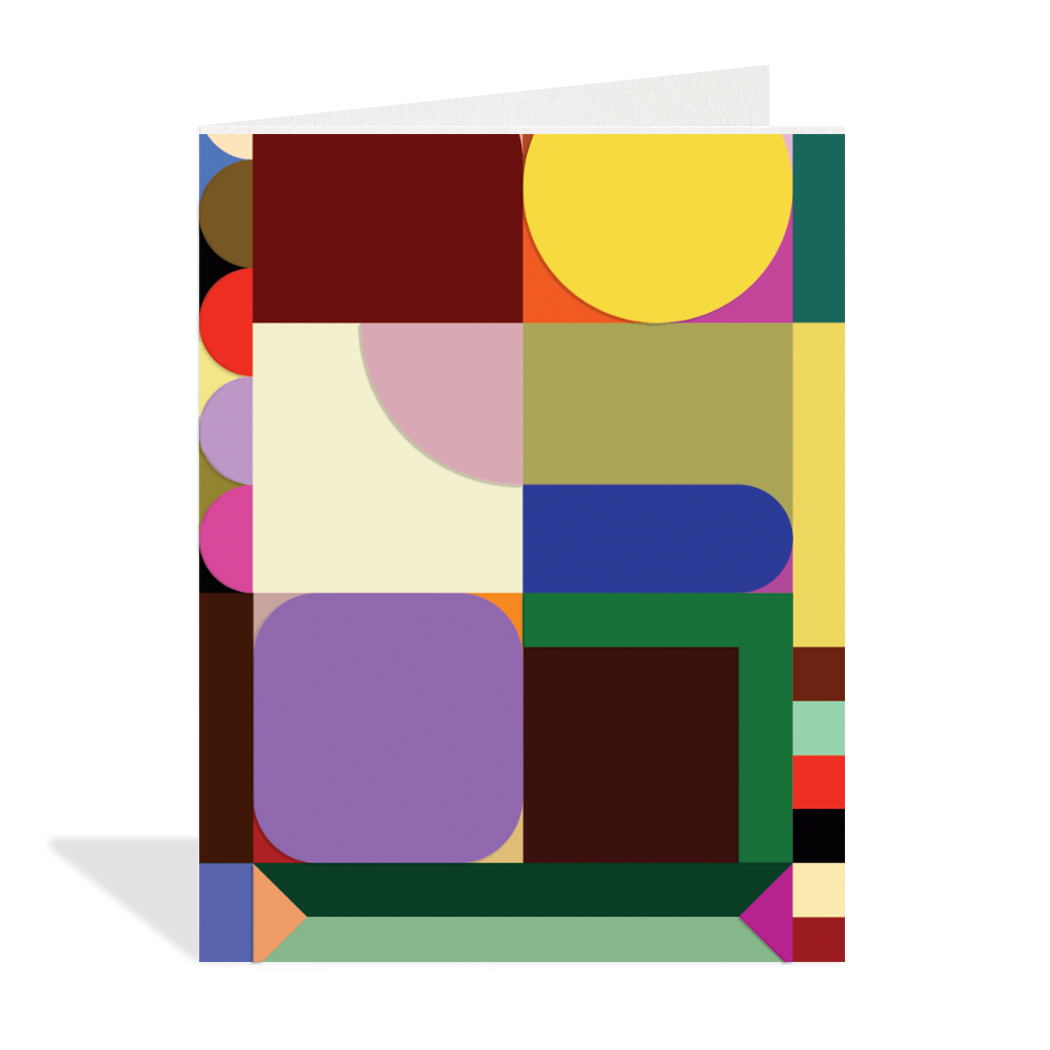 Mustard Color Block - Greeting Card