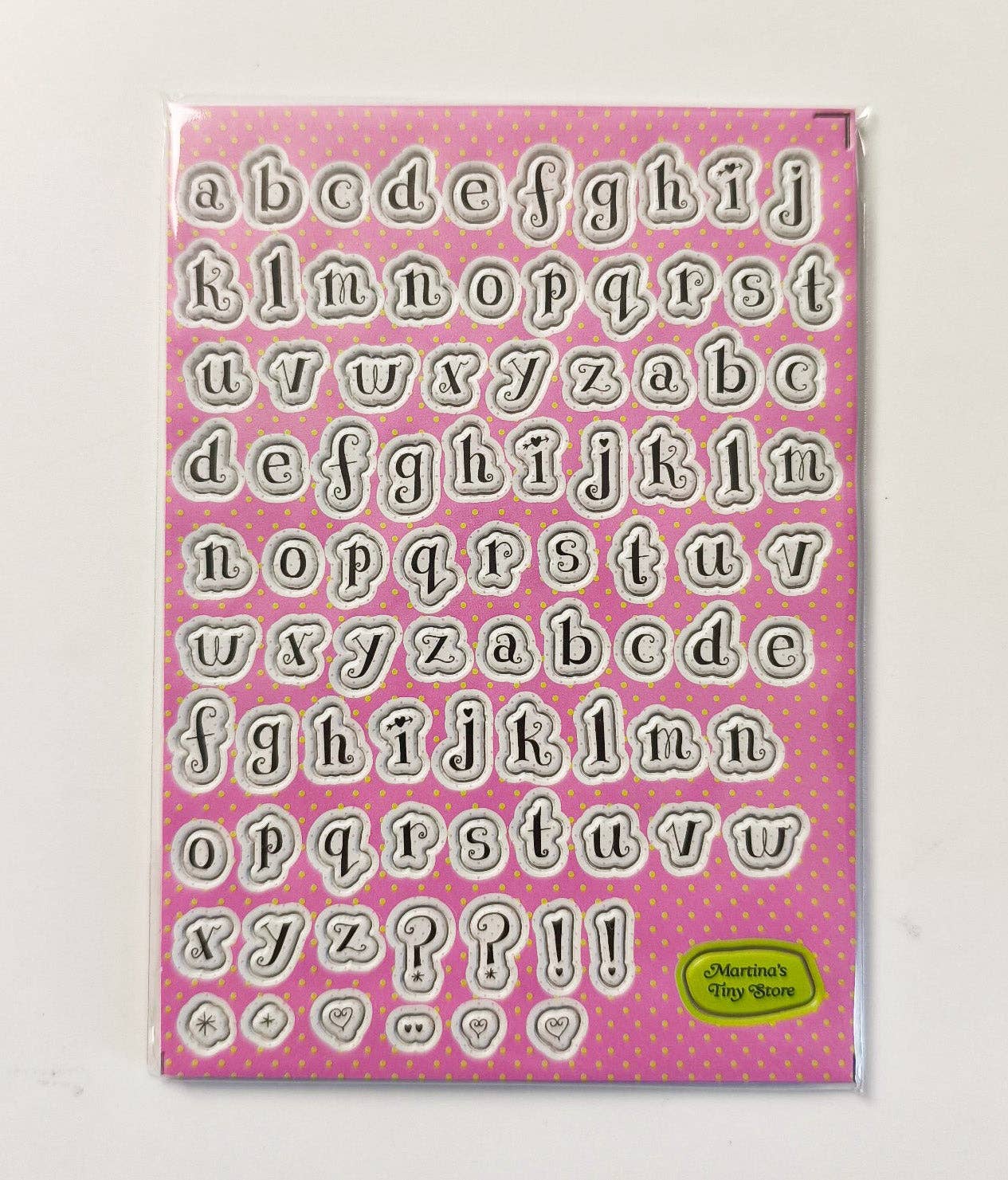 Whimsical Puffy Letter Stickers - 2 Sheets