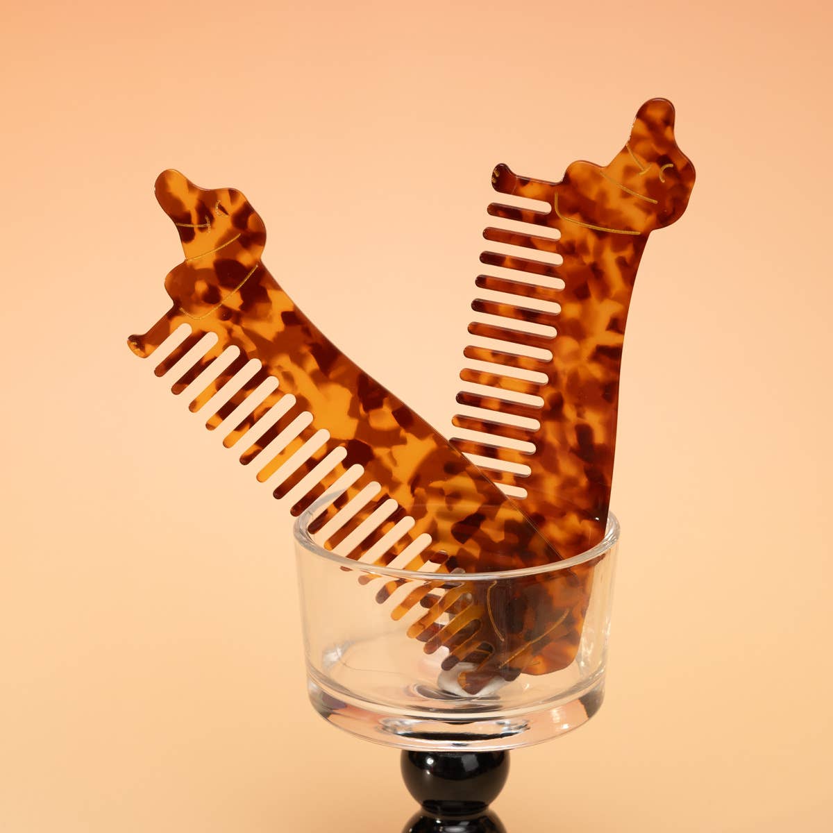 Tortoise Dachshund - Hair Comb
