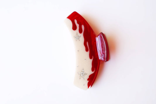 Red Carrie Claw Clip