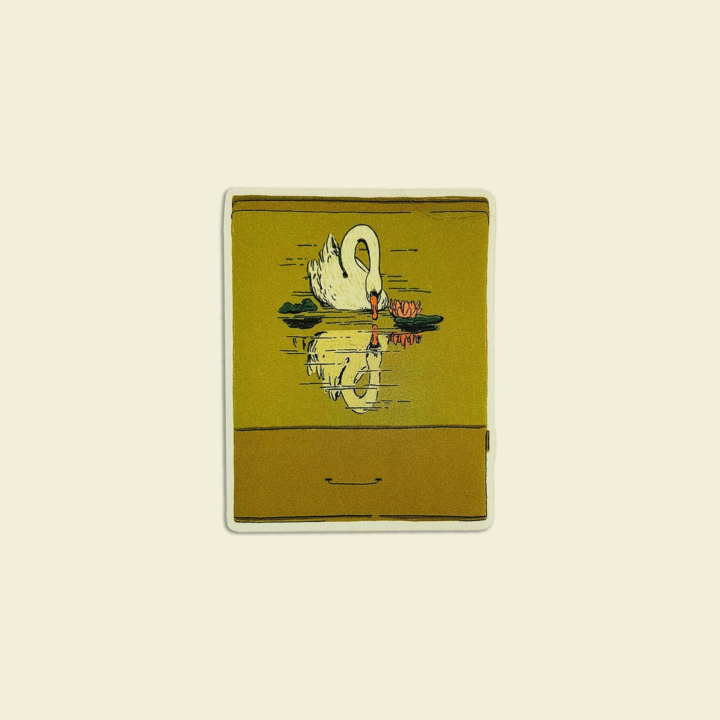 Vintage Swan Matchbook Sticker