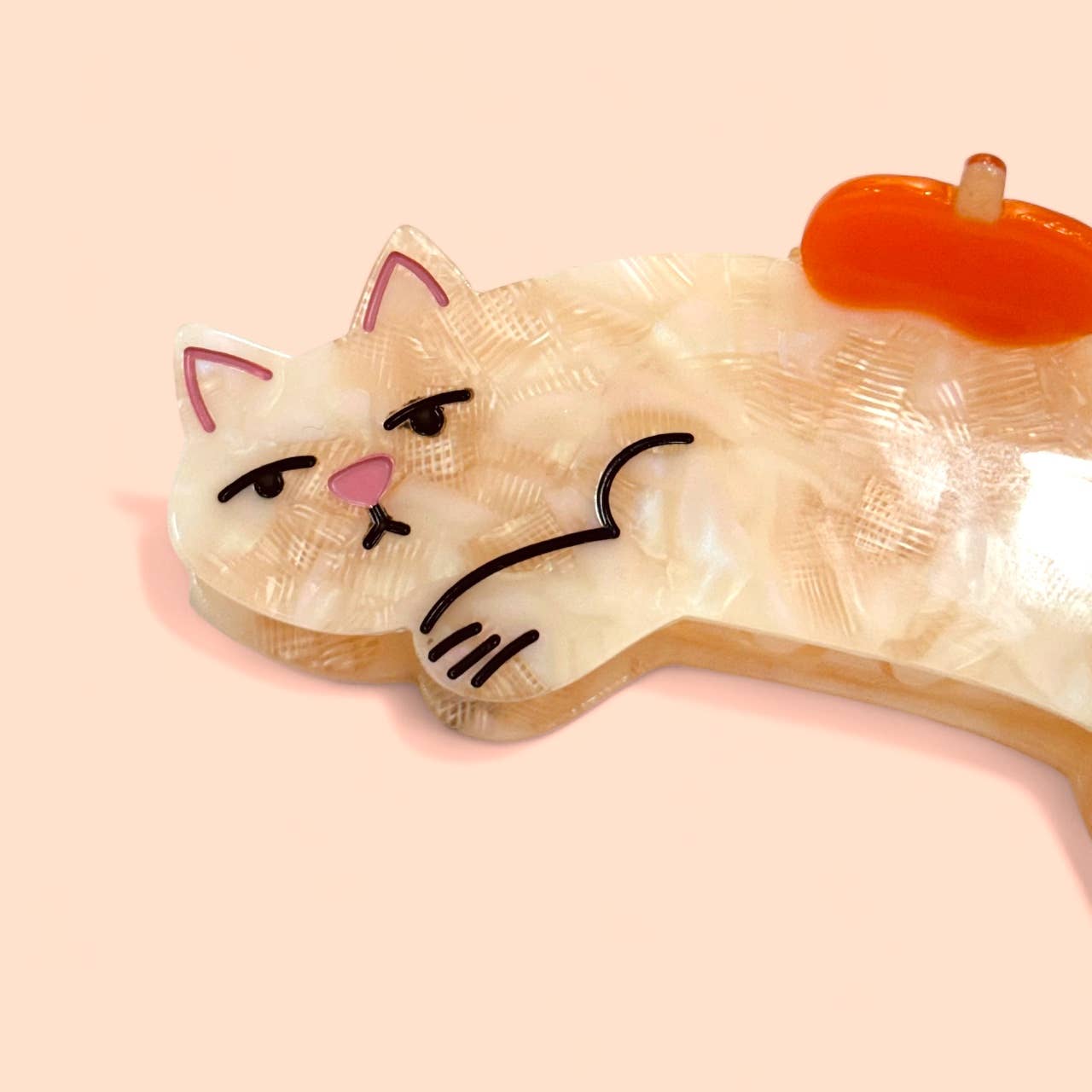 Cat & Pumpkin Hair Claw