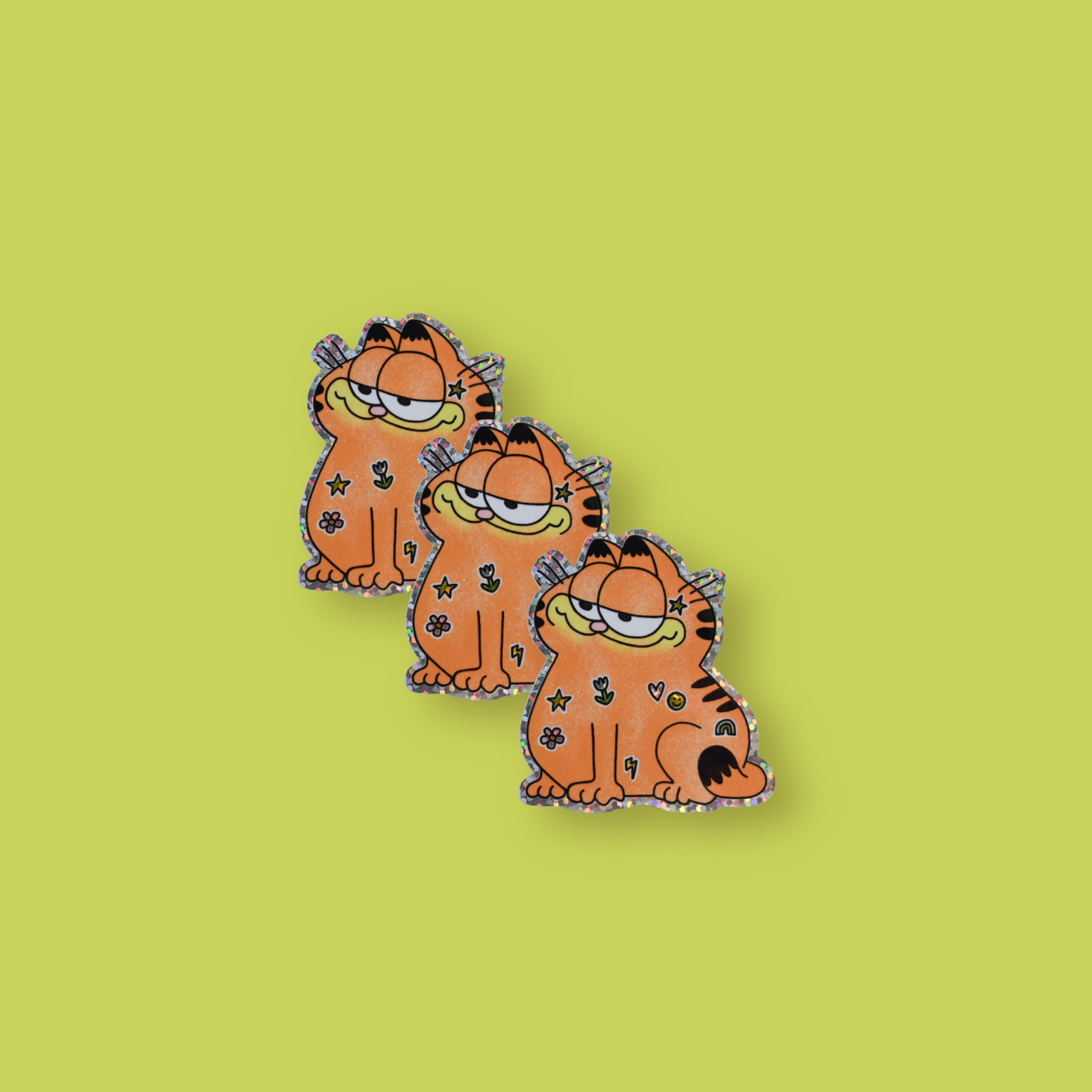 Garfield With Stickers - Sticker