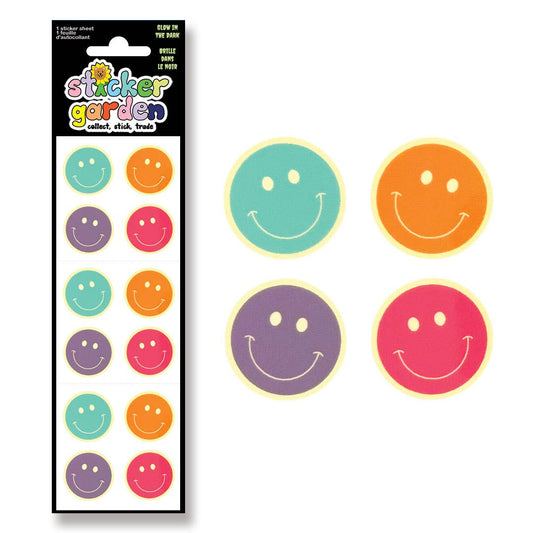 Happy Face Stickers - Glow In The Dark