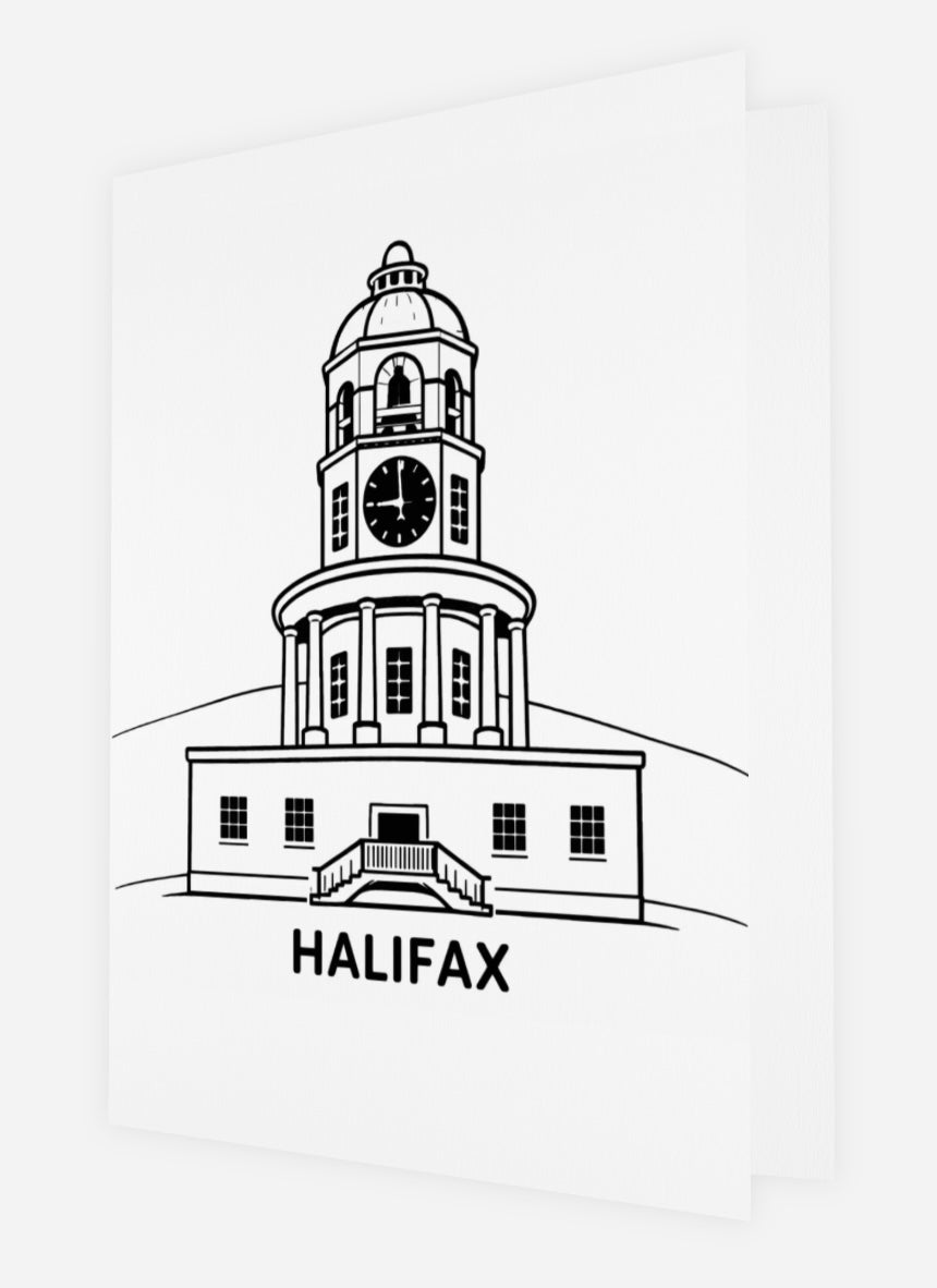 Halifax Clock Tower - Doodle Card