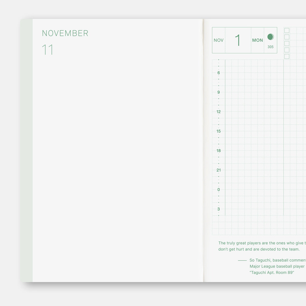 A6 Techo 2027 English Original Book [Daily/Jan. start/Mon. start]
